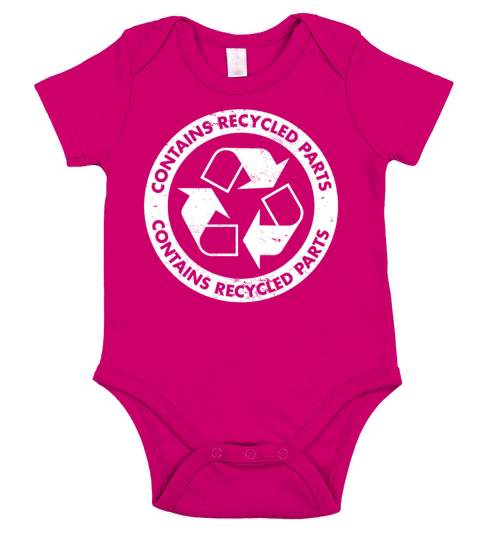 Organ Transplant Recipient I Contains Recycled Short Sleeve Baby One-Piece