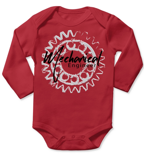 Mechanical Engineer Gear Sketch Long Sleeve Baby One-Piece