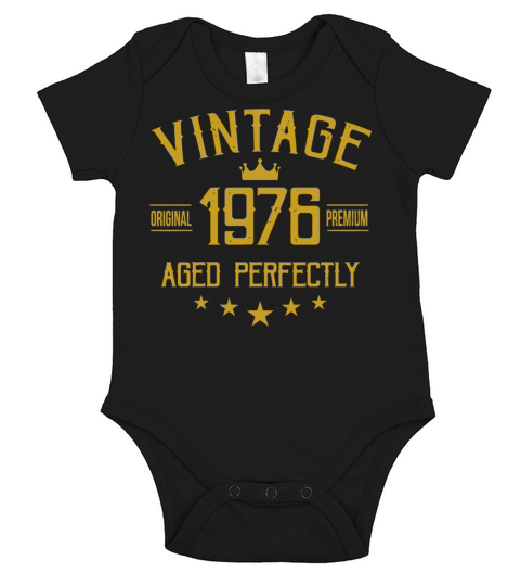1976 - Vintage 1976 41 years old B-day 41st Birt Short Sleeve Baby One-Piece