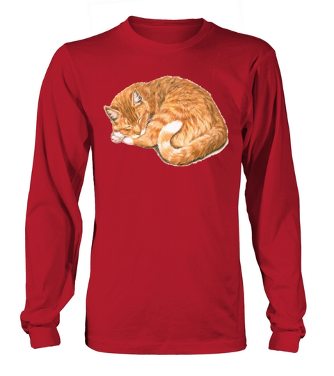 Cute Orange Tabby Cat Shirt - Gift For Cat Lovers Women's Long Sleeve