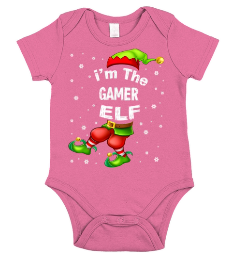 Gamer Elf Matching Family Group Christmas Pajama Short Sleeve Baby One-Piece