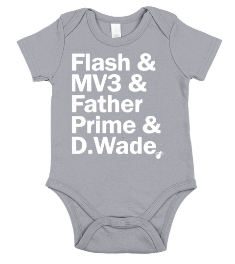 Court Culture Dwyane Wade Nickname Flash MV3 Father Prime D.Wade Short Sleeve Baby One-Piece
