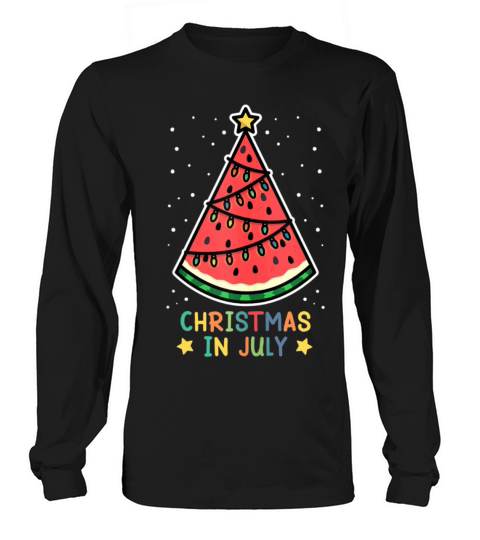 Funny Watermelon Christmas in July Women Men Women's Long Sleeve
