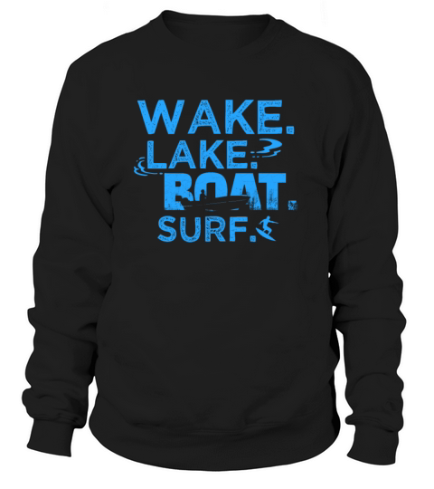 Wake Surfing Gift Print Boat Lake Wakesuring Wake Women's Sweatshirt