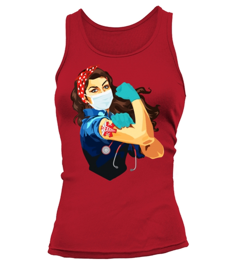 Nurse Rt Respiratory Therapist Frontline Workers Nurse Strong Rosie Riveter Tank top Woman