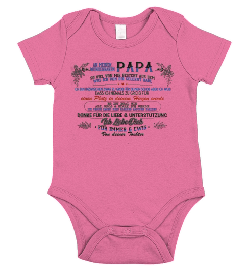 An meinen wunderbaren Papa Short Sleeve Baby One-Piece