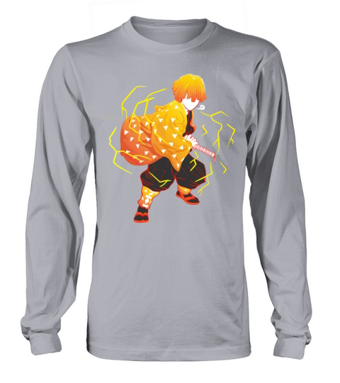 Anime Demon Slayer Kimetsu no Yaiba Zenitsu Lightn Women's Long Sleeve