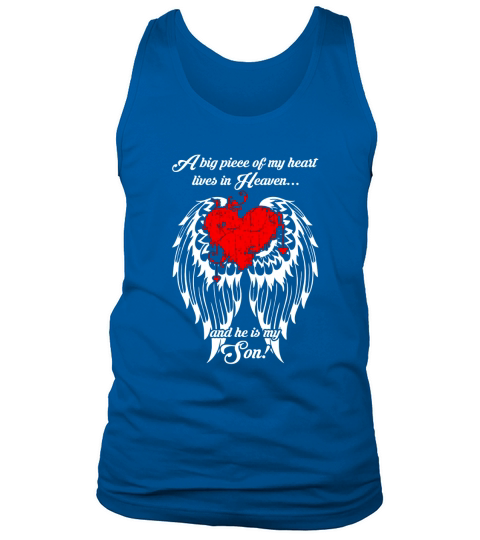 Big Piece Of My Heart Lives In Heaven He Is My Son Tshirt Tank Top Unisex