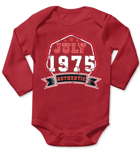 July 1975 Vintage Gift Idea Long Sleeve Baby One-Piece