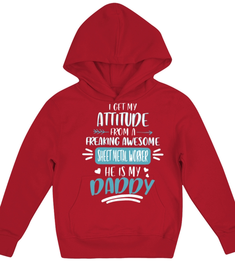 i get my attitude from a freaking awesome sheet me Kids Hoodie