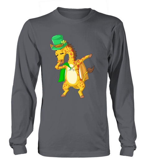 Dabbing giraffe stpatricks day Men's Long Sleeve