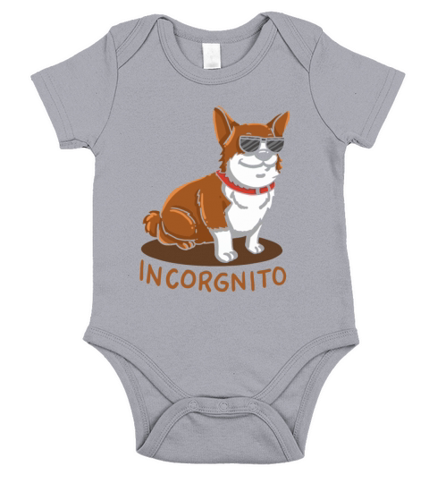 Incorgnito Incognito Corgi Dog Sunglasses Pun Gift Short Sleeve Baby One-Piece
