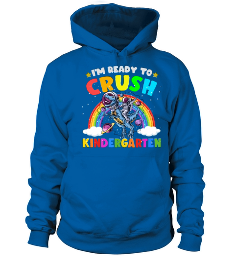 Crush Kindergarten Dino First Day Astronaut Trex Women's Hoodie