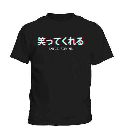 Smile For Me Japanese Vaporwave Aesthetic Gift Kids T-Shirt