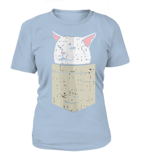 Woman Yelling At Confused White Cat Pocket Meme Fu Women's T-Shirt