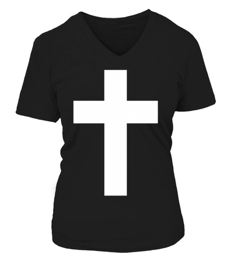 White Cross T-Shirt Women's V-Neck T-shirt