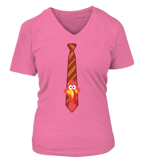 Funny Thanksgiving Turkey Tie for Men Pilgrim Hat Women's V-Neck T-shirt
