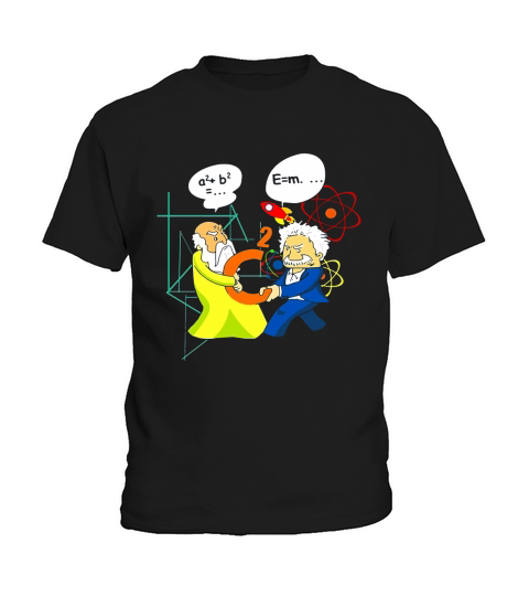 PYTHAGORAS KÄMPFE EINSTEIN C2 T-SHIRT LUSTIGES WISSENSCHAFT-T-SHIRT Kids T-Shirt