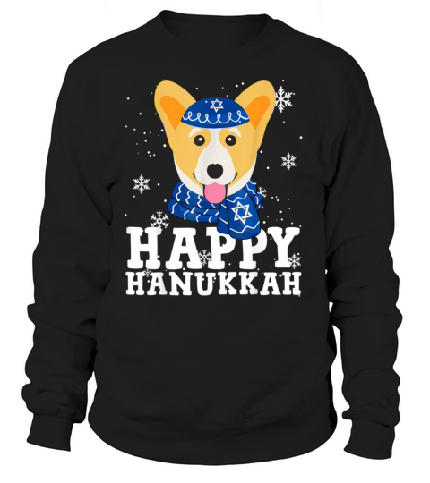 Happy Hanukkah Corgi Dog Funny Holiday Women's Sweatshirt