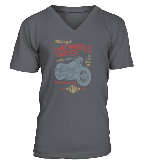 TWO WHEELS FOREVER Men's V-Neck T-shirt