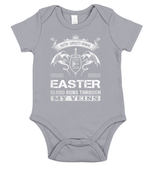 Faith Loyalty Honor EASTER Blood Runs Through My Veins Name Shirts Short Sleeve Baby One-Piece