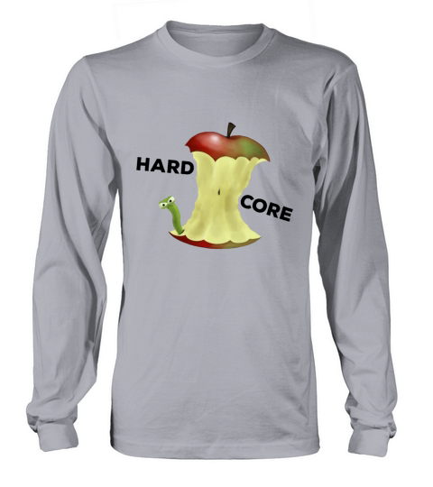 Apple core worm hard core Women's Long Sleeve