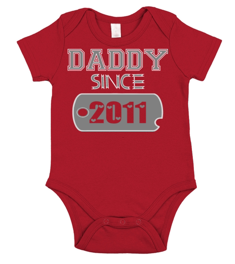 Daddy Since Tag 2011 Happy Fathers Day Short Sleeve Baby One-Piece