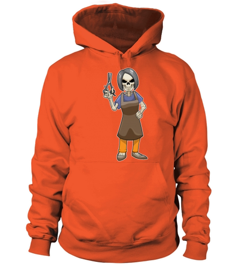 Skeleton as Hairdresser with Scissors Men's Hoodie