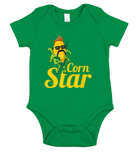 Funny Corn Star Sunglasses Short Sleeve Baby One-Piece