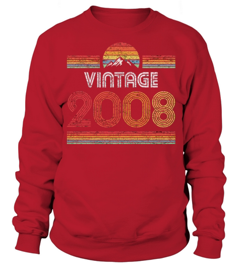 2008 Vintage Born 2008 Retro Birthday Gifts For Me Men's Sweatshirt