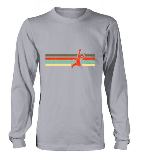 Basketball Dunking Ball Basket Sport Retro Vintage Women's Long Sleeve