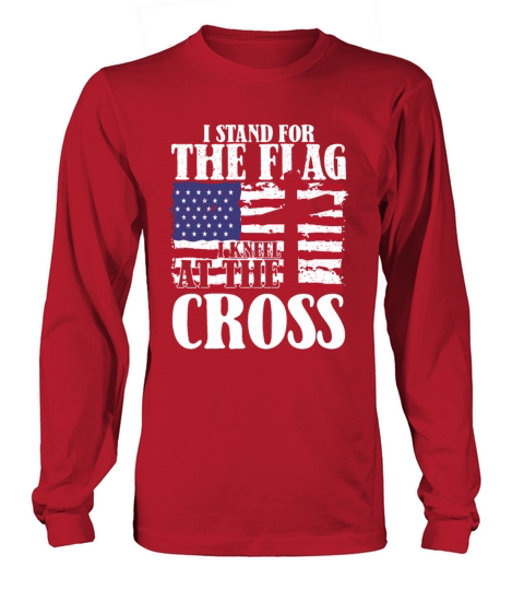 I Stand For The Flag And Kneel For The Cross USA Women's Long Sleeve