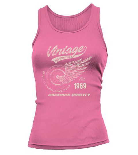 Vintage EST 1969 Retro Motorcycle Superior Quality Birthday Gift Tank top Woman