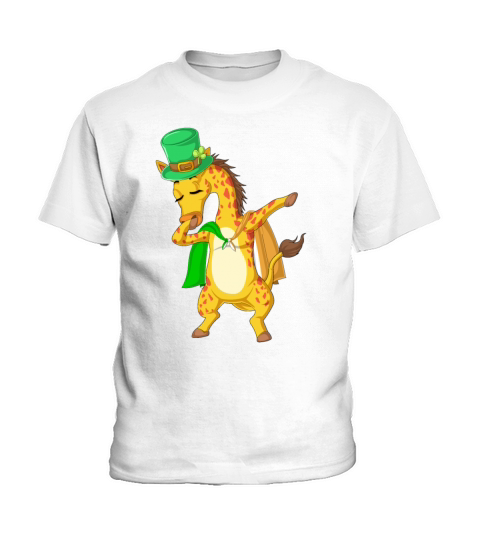 Dabbing giraffe stpatricks day Kids T-Shirt