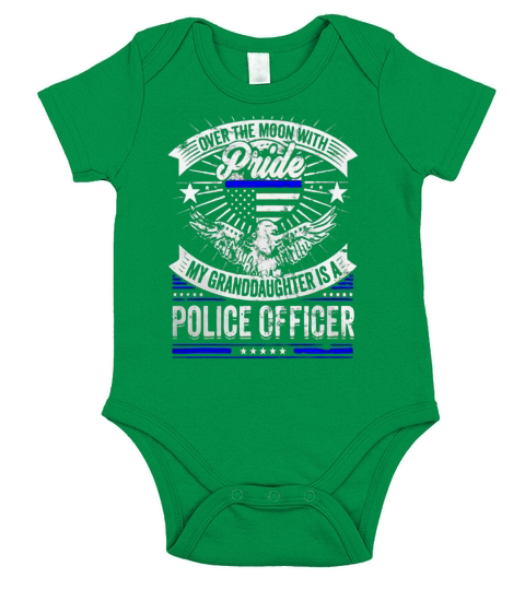 Police Officer Granddaughter Support Wear Family Apparel Short Sleeve Baby One-Piece