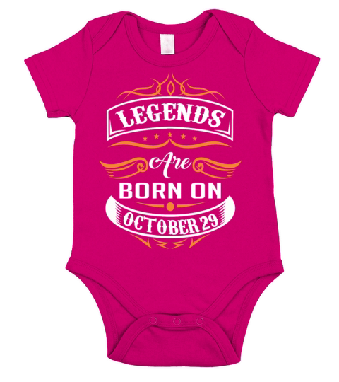Legends are born on October 29 Short Sleeve Baby One-Piece