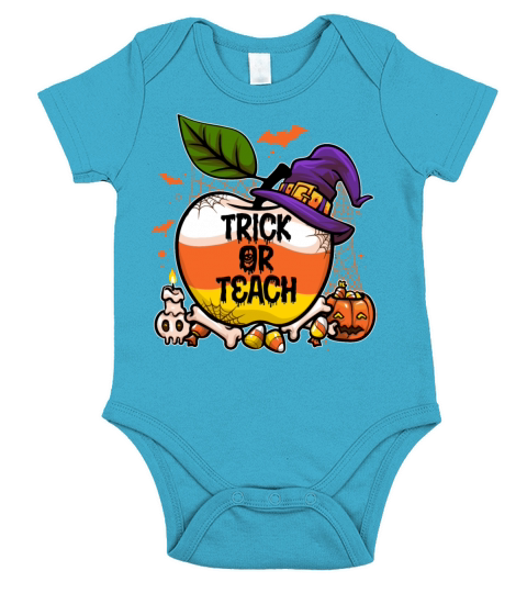 Trick Or Teach Cute Halloween Teacher Costume Men Short Sleeve Baby One-Piece