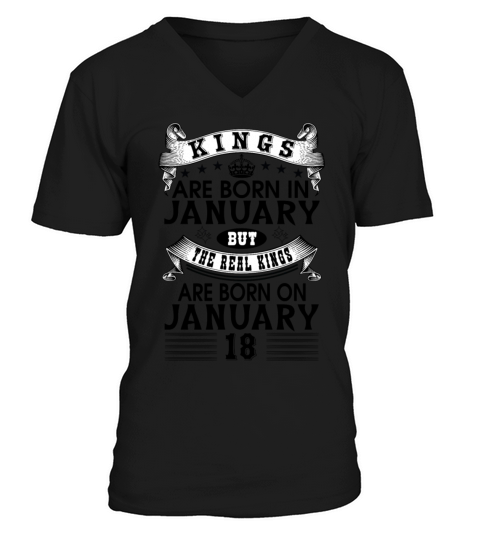KINGS ARE BORN IN JANUARY Men's V-Neck T-shirt