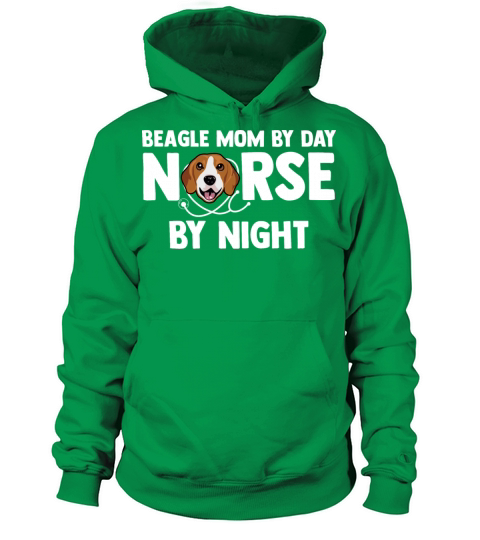 Beagle Mom By Day Nurse By Night Puppy Dog Pet Women's Hoodie