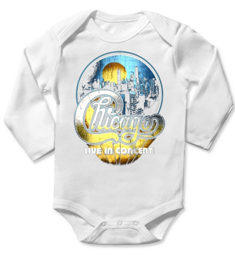 Chicago Band Tshirt Long Sleeve Baby One-Piece