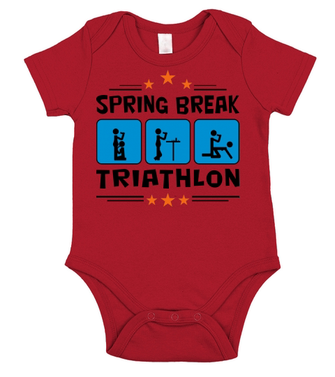 spring break triathlon Short Sleeve Baby One-Piece