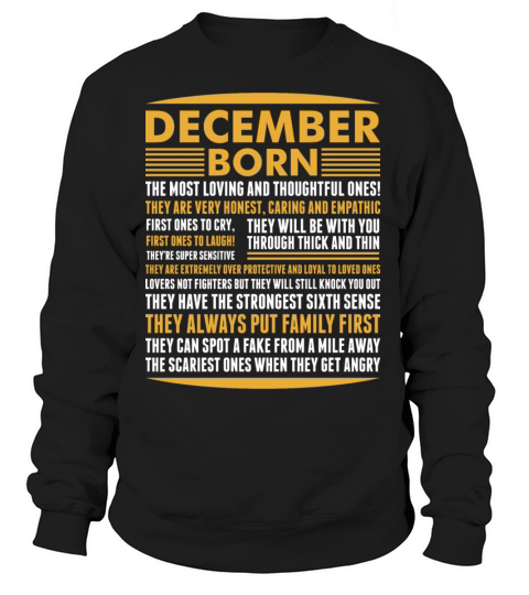 December Born Tshirt Women's Sweatshirt