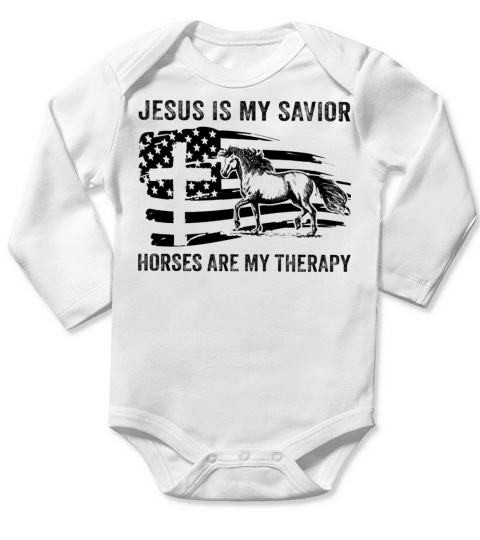 Jesus Is My Savior Long Sleeve Baby One-Piece