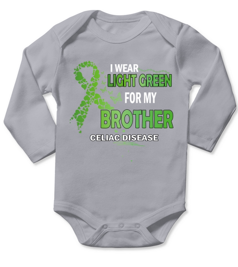Celiac Disease I Wear Light Green Color For My Brother 2020 Long Sleeve Baby One-Piece