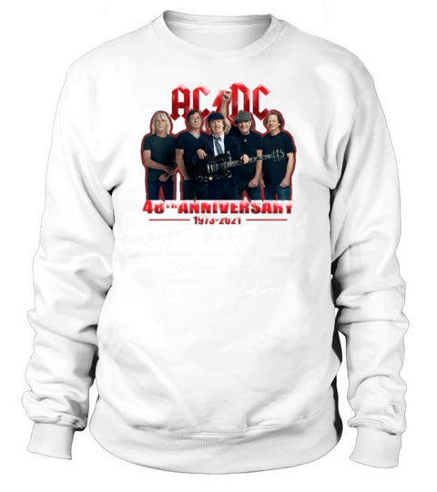 Ac Dc 48th anniversary 1973-2020 thank you for the memories signatures - Mouse Pad Sweatshirt Unisex