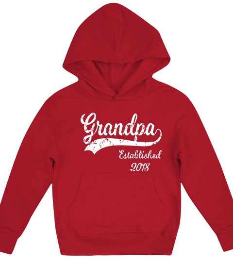 Mens Grandpa Established 2018 New Granda Gifts Kids Hoodie