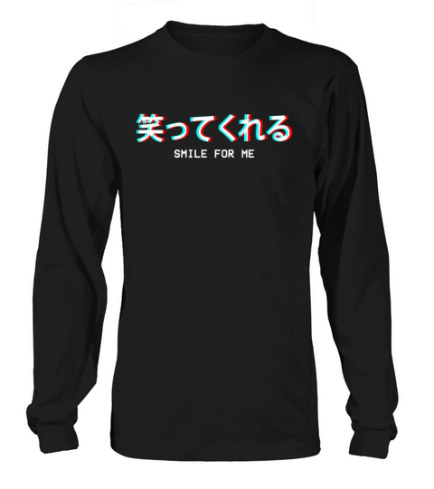 Smile For Me Japanese Vaporwave Aesthetic Gift Women's Long Sleeve