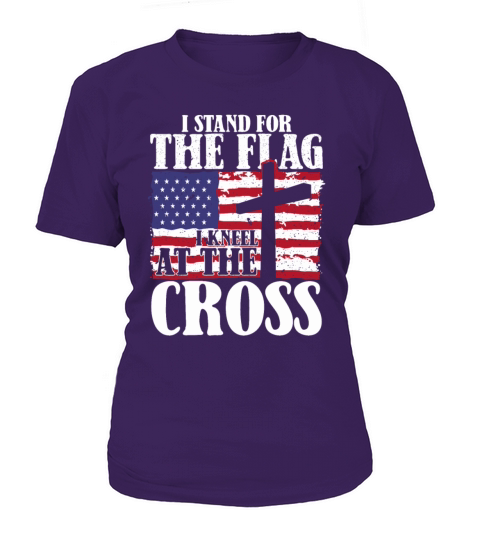 I Stand For The Flag And Kneel For The Cross USA Women's T-Shirt