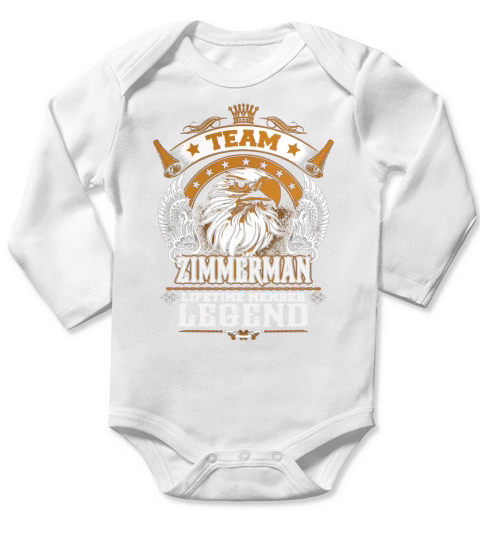 ZIMMERMAN TEAM LEGEND, ZIMMERMAN TSHIRT Long Sleeve Baby One-Piece