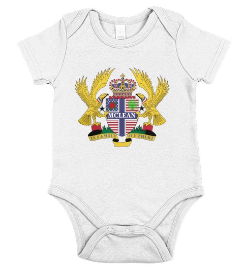 Mclean Family Crest For American People - Mclean Family T-Shirt, Hoodie, Sweatshirt Short Sleeve Baby One-Piece